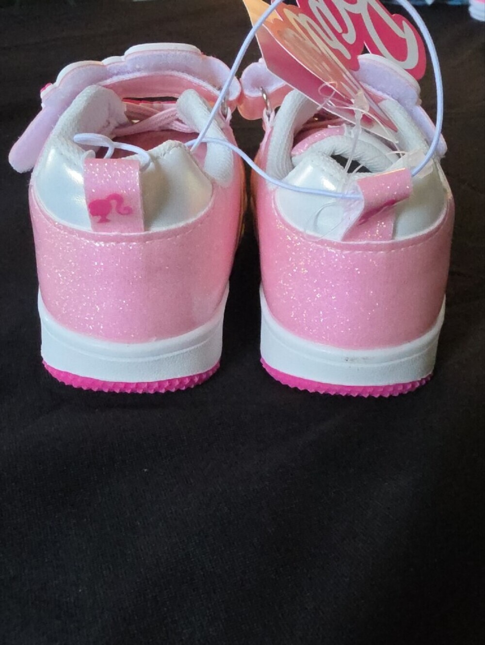 Barbie Pink and White Butterfly Velcro Sneakers - Picture 7 of 11